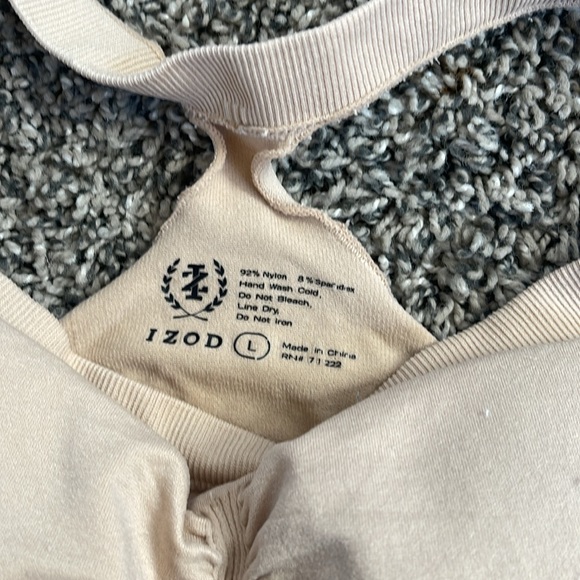 Womens IZOD lightly padded tan racerback bra size large - Picture 8 of 11